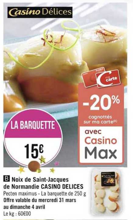 noix de saint-jacques de normandie casino délices