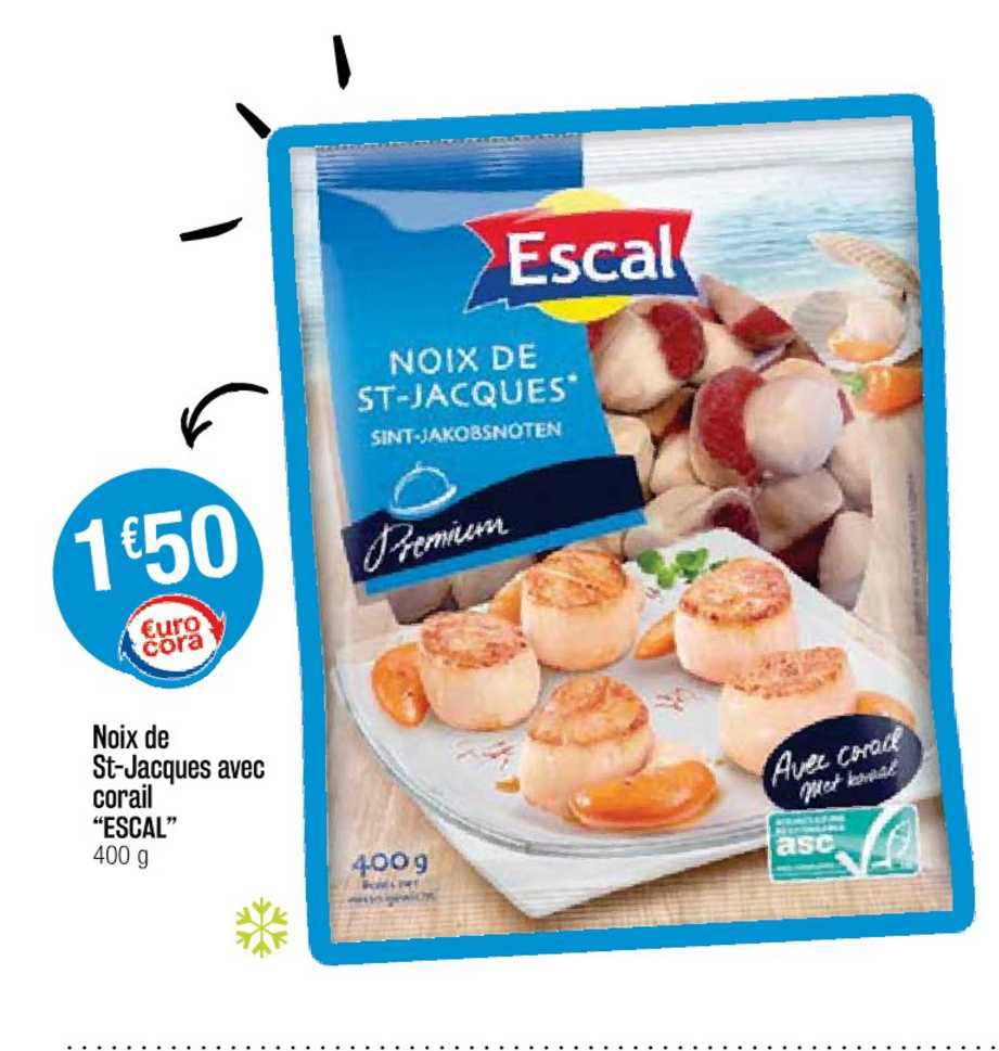 noix de st-jacques avec corail "escal"