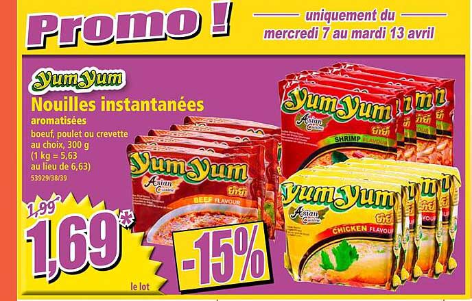 nouilles instantanées yum yum