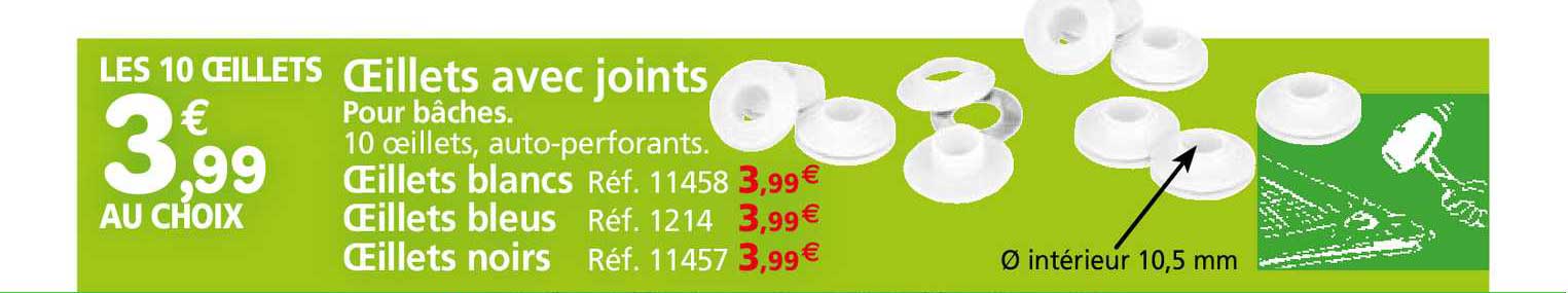 œillets Avec Joints Pour Bâches