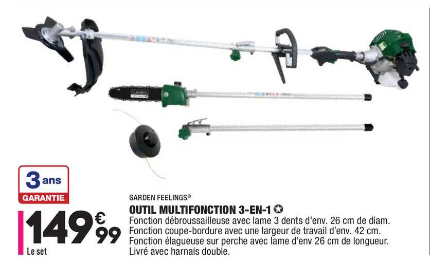 outil multifonction 3-en-1 garden feelings