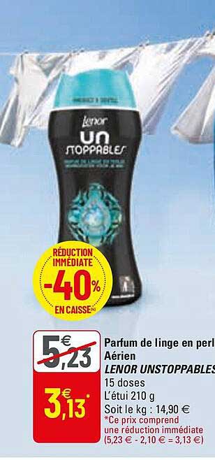Parfum De Linge En Perle Aérien Lenor Unstoppables