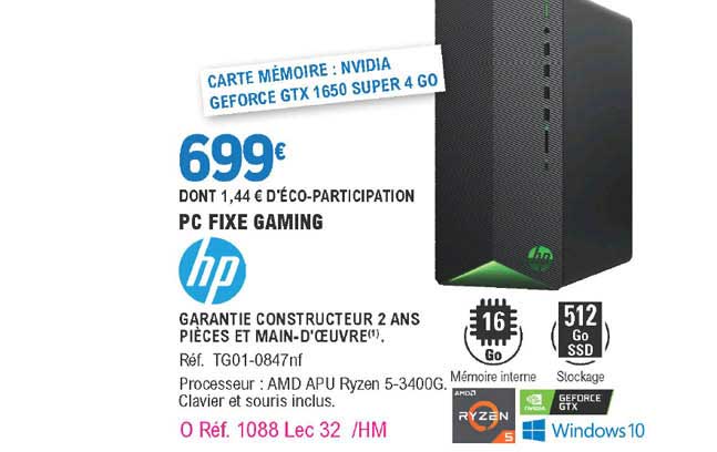Pc Fixe Gaming Hp