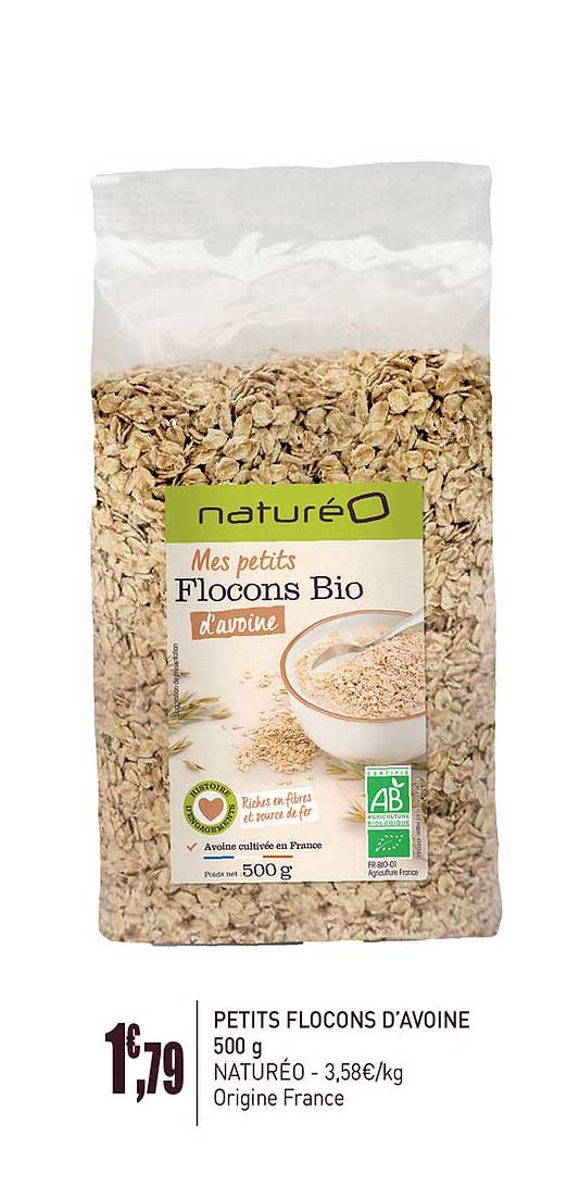 petits flocons d'avoine 55 g naturéo