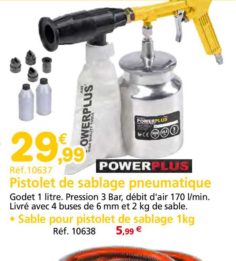 pistolet de sablage pneumatique