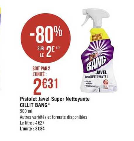 pistolet javel super nettoyante cillit bang
