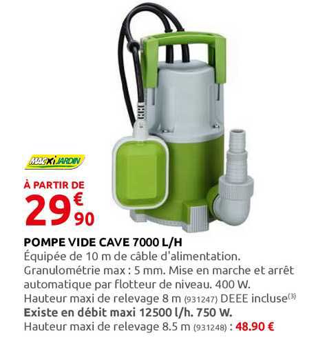 Pompe Vide Cave 7000 L-h Macxi Jardin
