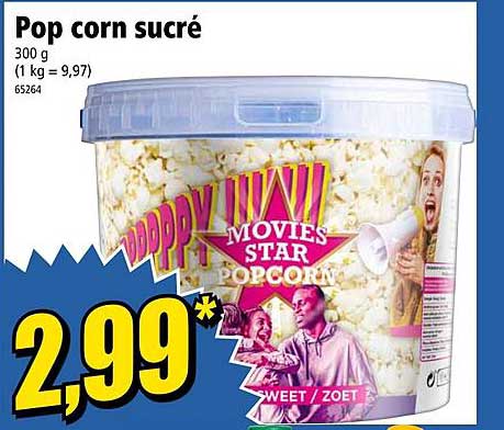 pop corn sucré
