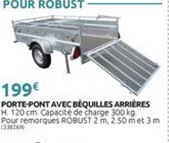 porte-pont avec béquilles arrières