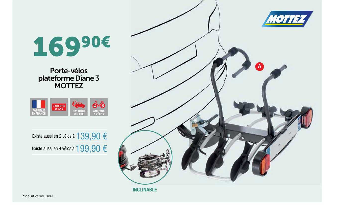 porte-vélos plateforme diane 3 mottez