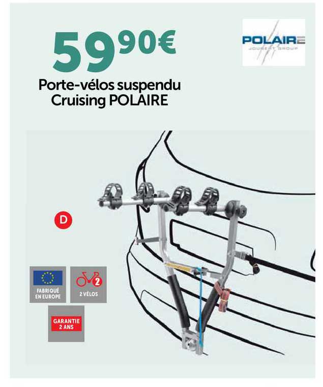 porte-vélos suspendu cruising polaire