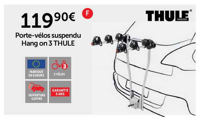 porte-vélos suspendu hang on 3 thule