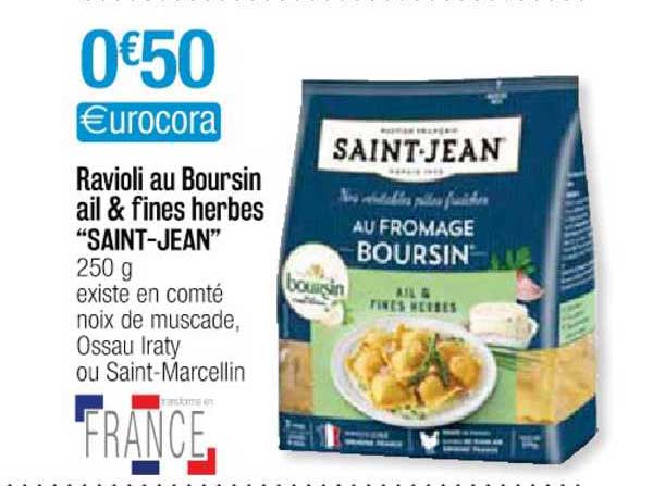 ravioli au boursin ail & fines herbes "saint-jean"