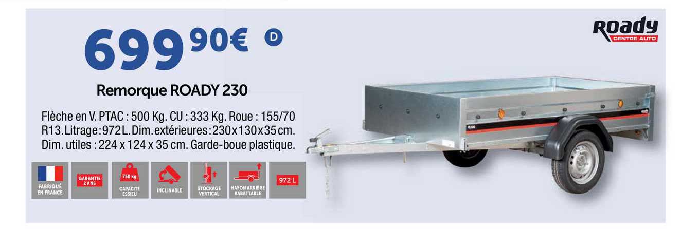 Remorque Roady 230