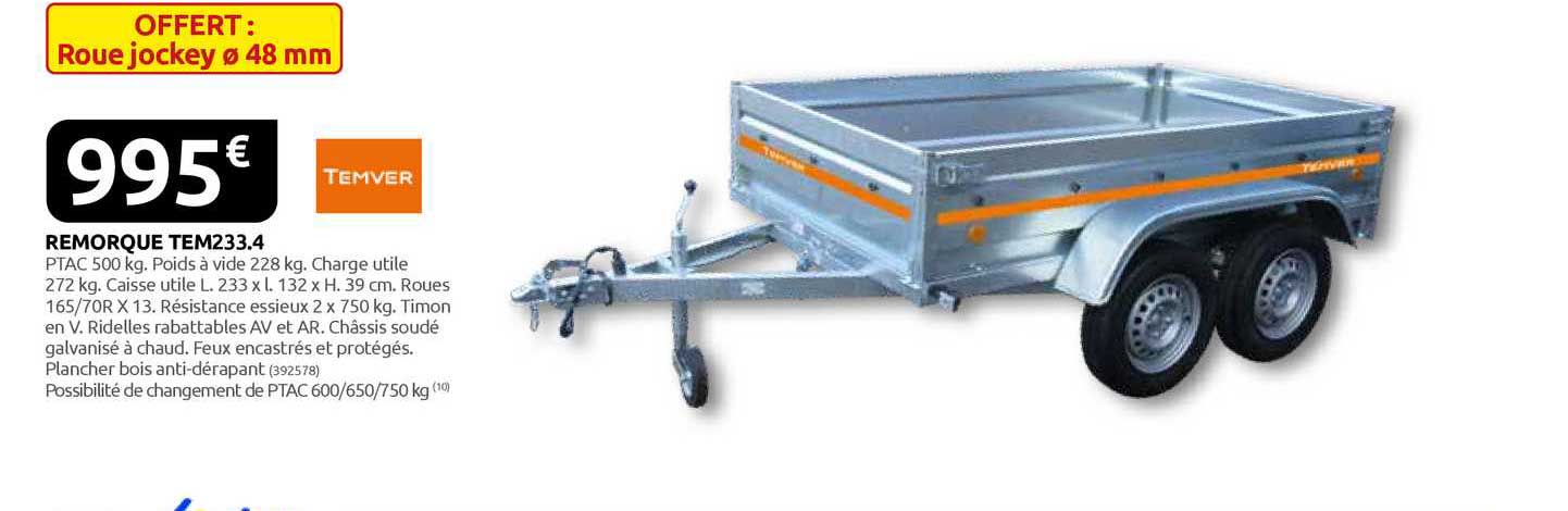 remorque tem233.4 temver