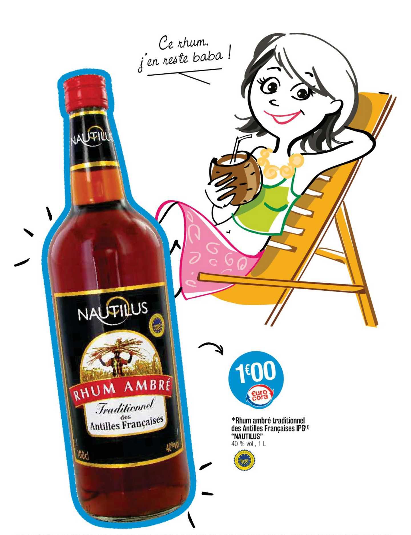 rhum ambré tradition des antilles françaises igp "nautilus"