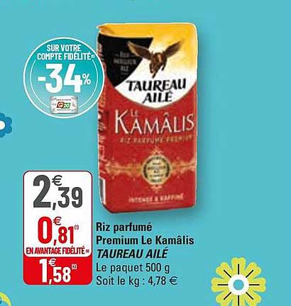 riz parfumé premium le kamâlis taureau ailé