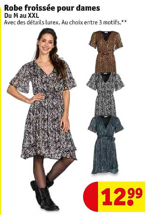 robe froissée pour dames