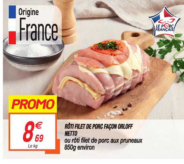 rôti filet de porc façon orloff netto