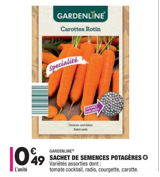 sachet de semences potagères gardenline