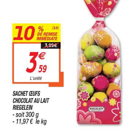 Sachet Oeufs Chocolat Au Lait Riegelein