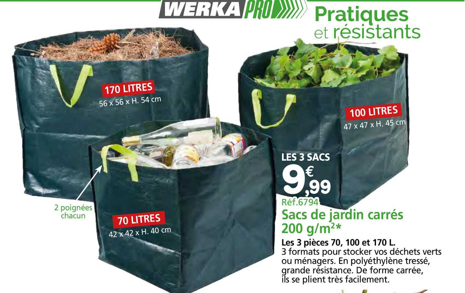 sacs de jardin carrés 200 g-m2