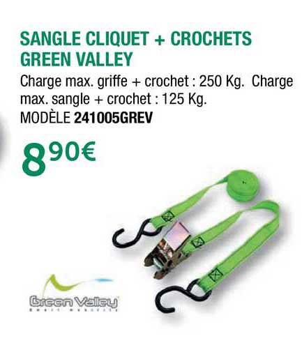 sangle cliquet + crochets green valley