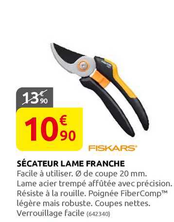 sécateur lame franche fiskars