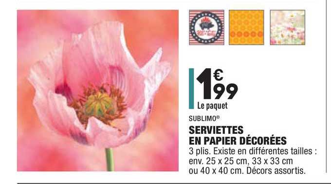 serviette en paper décorées sublimo