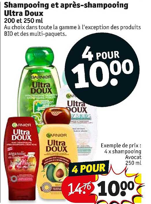 shampooing et après-shampooing ultra doux