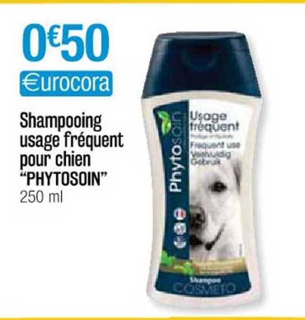 shampooing usage fréquent pour chien "phytosoin"