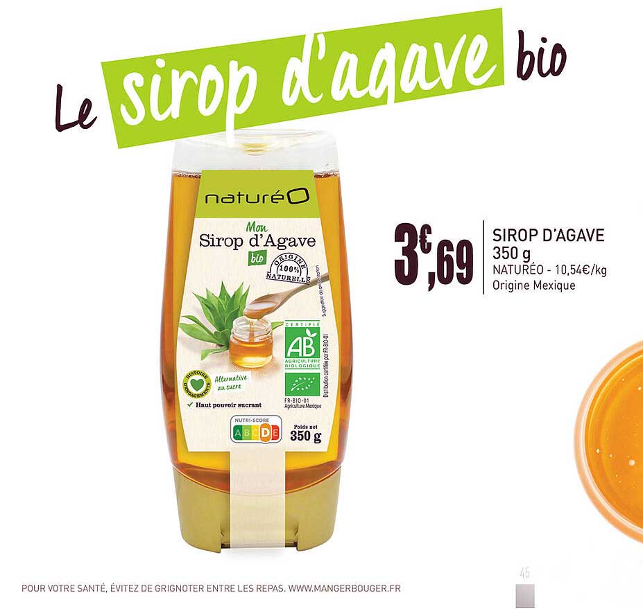 sirop d'agave 350 g naturéo
