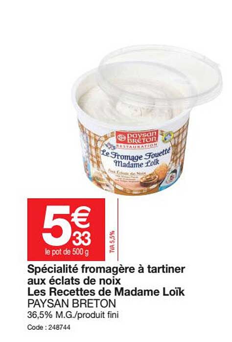 spécialité fromagère à tartiner aux éclats de noix les recettes de madame loïk paysan breton