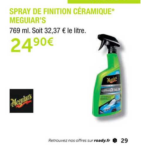 spray de finition céramique meguiar's