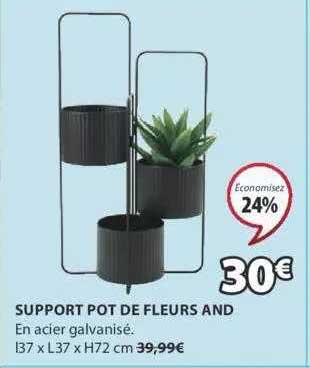 support pot de fleurs and