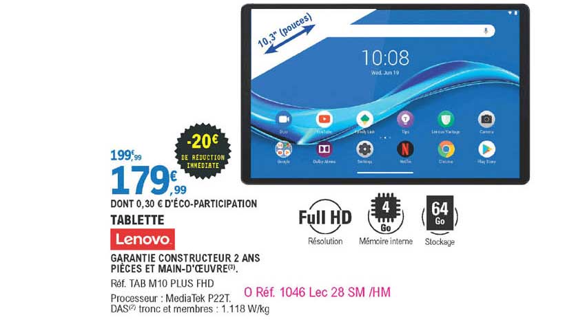 tablette tab m10 plus fhd lenovo