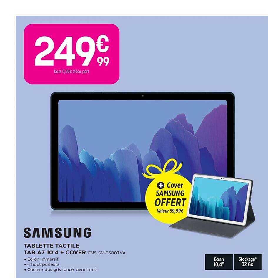 tablette tactile tab a7 10'4 + cover samsung
