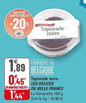 Tapenade Noire Les Délices De Belle France