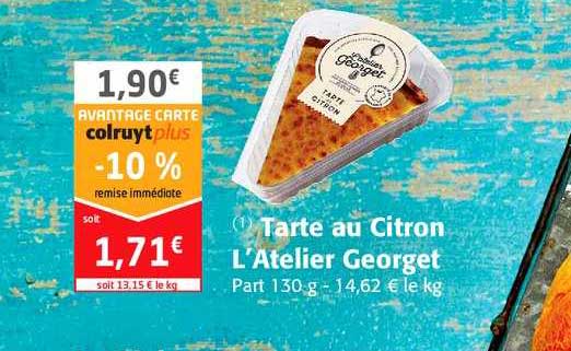 tarte au citron l'atelier georget