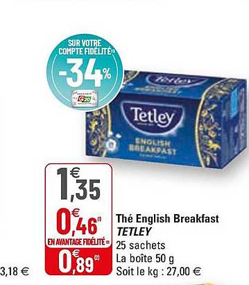 thé english breakfast tetley