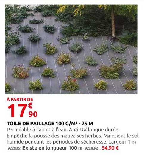 toilet de paillage 100 g-m2 - 25 m