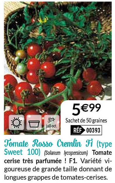 Tomate Rosso Cremlin F1 (type Sweet 100)