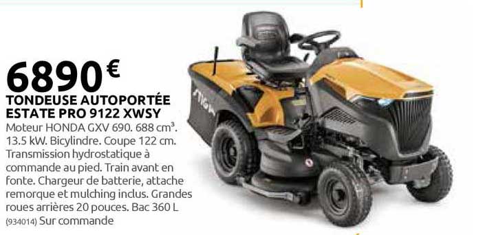 tondeuse autoportée estate pro 9122 xwsy