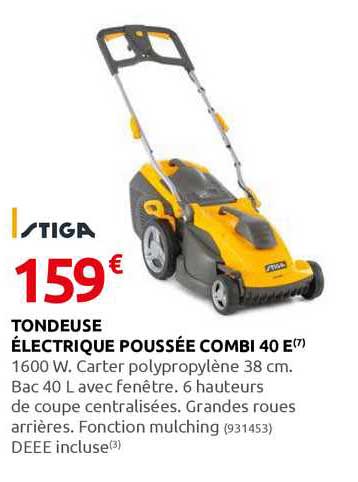 tondeuse électrique poussée combi 40 e stiga