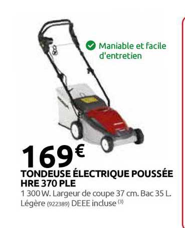 tondeuse électrique poussée hre 370 ple