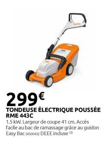 tondeuse électrique poussée rme 443c