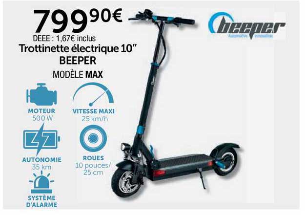 Trottinette électrique 10" Beeper