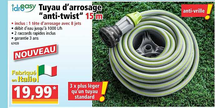 Tuyau D'arrosage "anti-twist" 15m Easy Idro