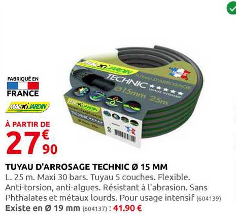 Tuyau D'arrosage Technic 15 Mm