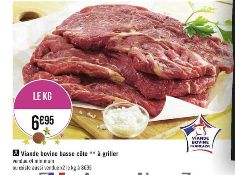 Viande Bovine Basse Côte à Griller